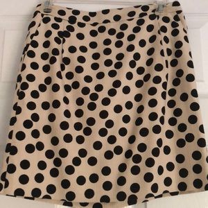JCrew polka dot mini skirt
